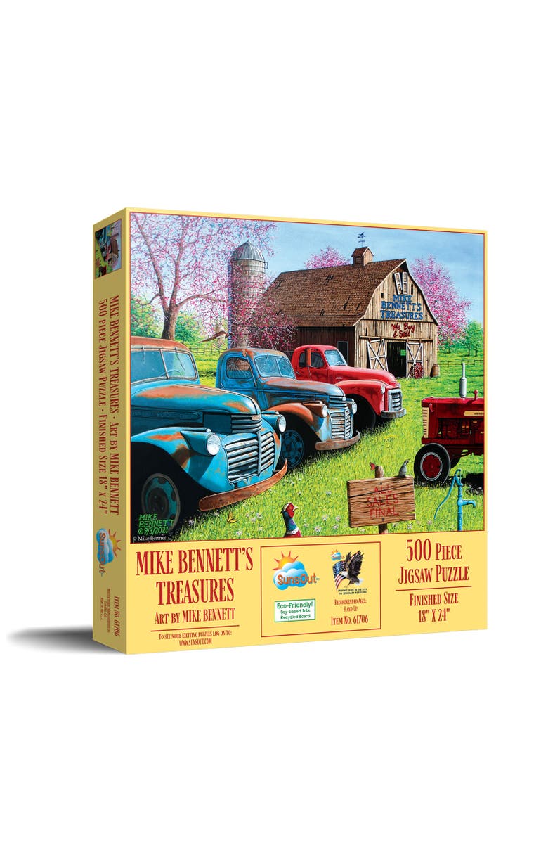 Sunsout Mike Bennett's Treasures 500 piece Jigsaw Puzzle for Adults, Main, color, Multicolor