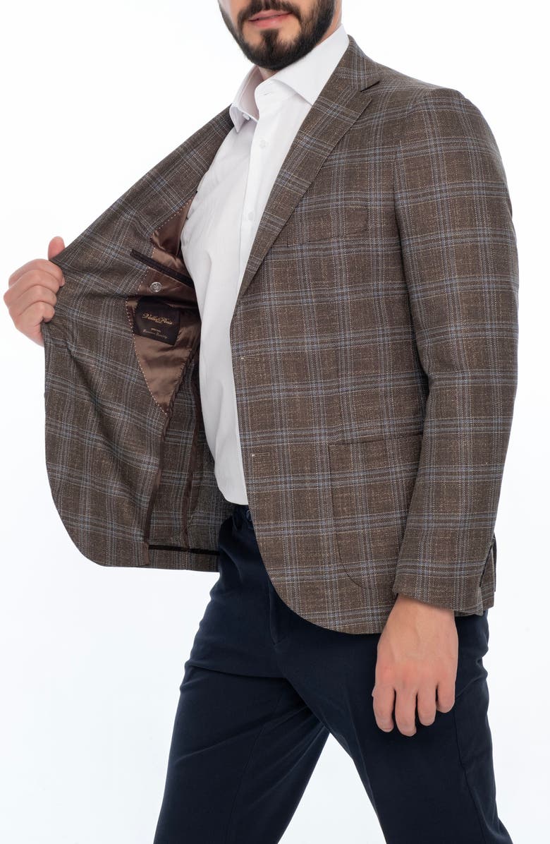 VELLAPAIS Plaid Sport Coat, Alternate, color, Brown