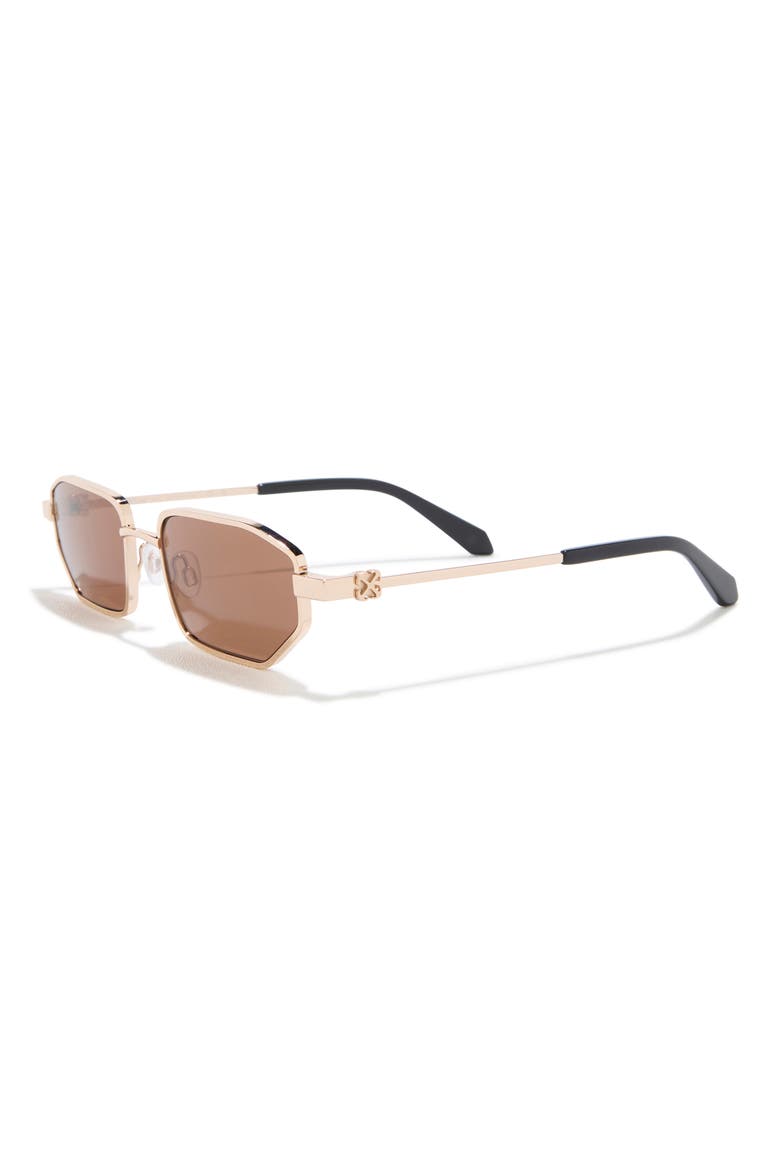 Loa 53mm Rectangular Sunglasses, Alternate, color, GOLD BROWN