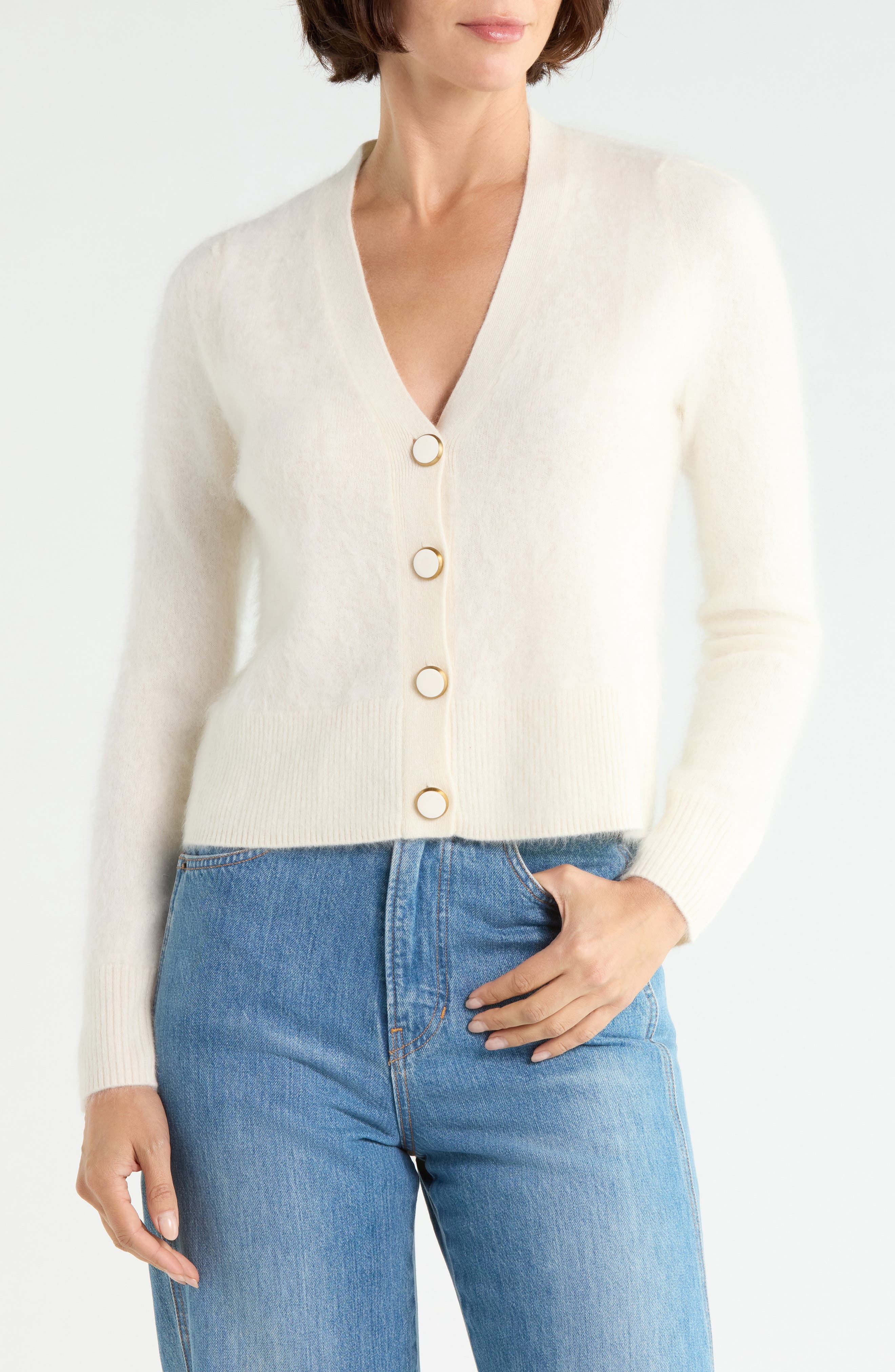 Solene Brushed Cashmere Cardigan