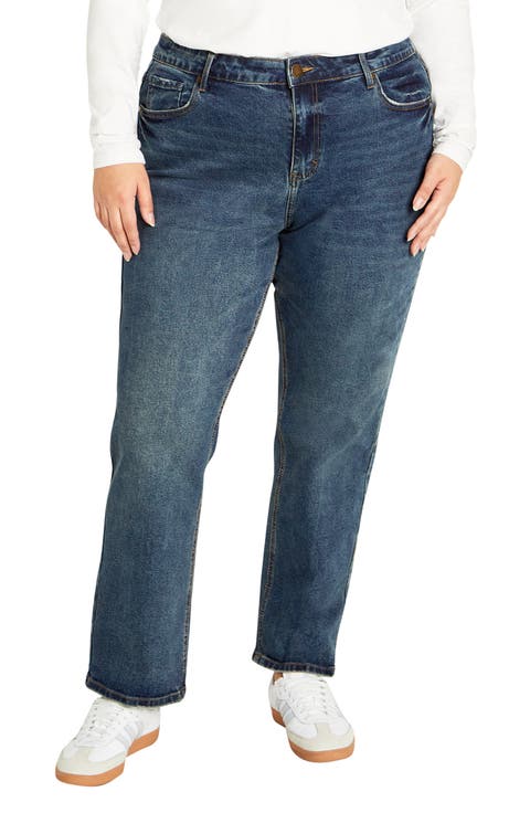 Amira Straight Leg Jeans (Plus)