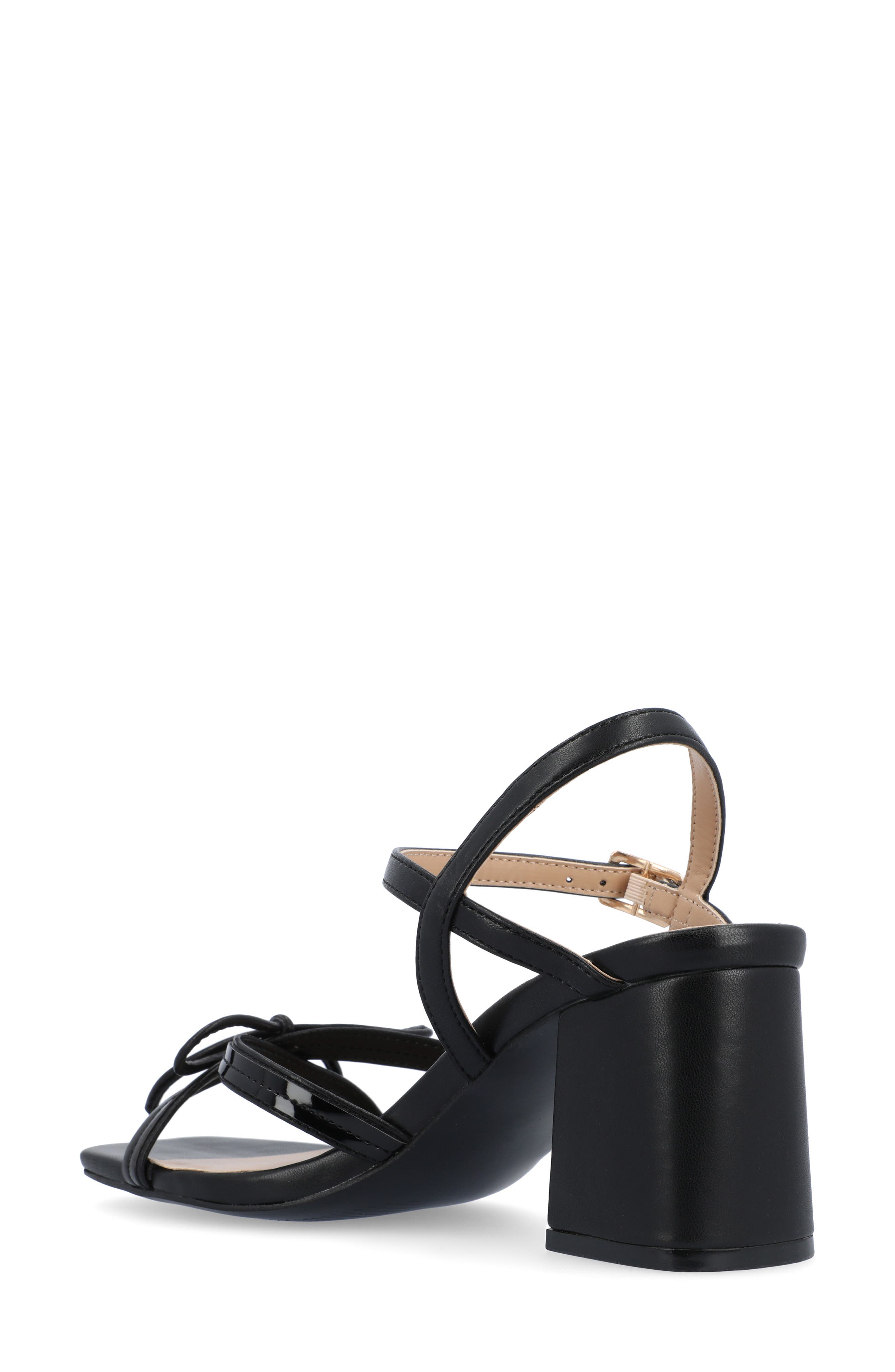 Journee Collection Issmia Block Heel Bow Sandal, Alternate, color, 