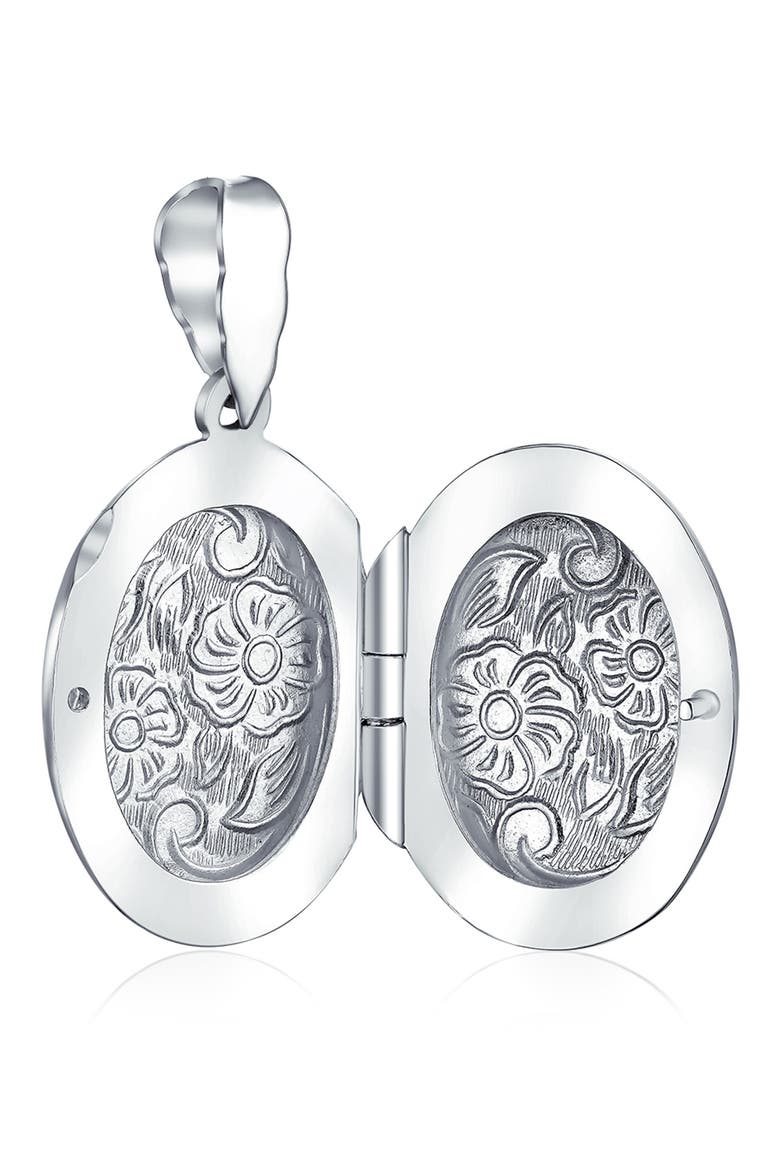 Sterling Silver Floral Pendant Necklace, Alternate, color, SILVER