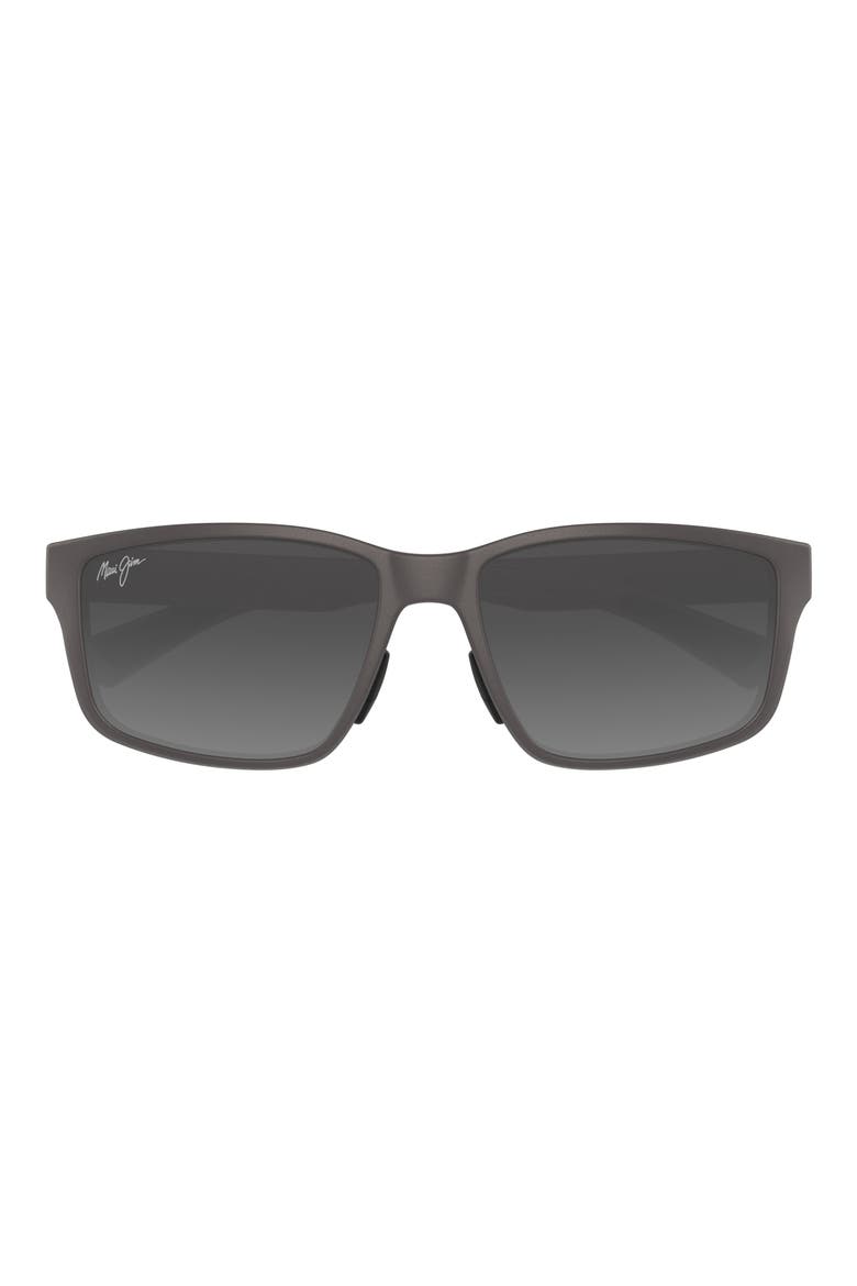 Walewaha 55mm PolarizedPlus2® Rectangular Sunglasses, Main, color, GREY