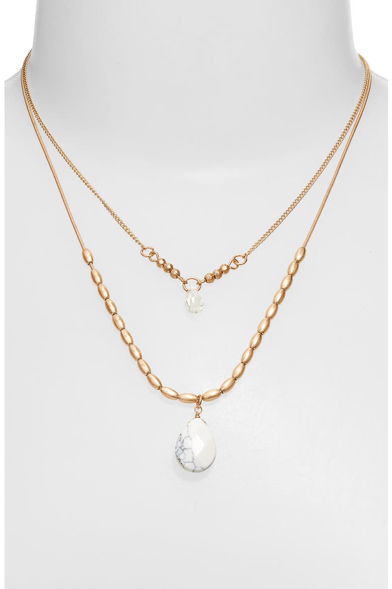 Layered Pendant Necklace, Alternate, color, WHITE