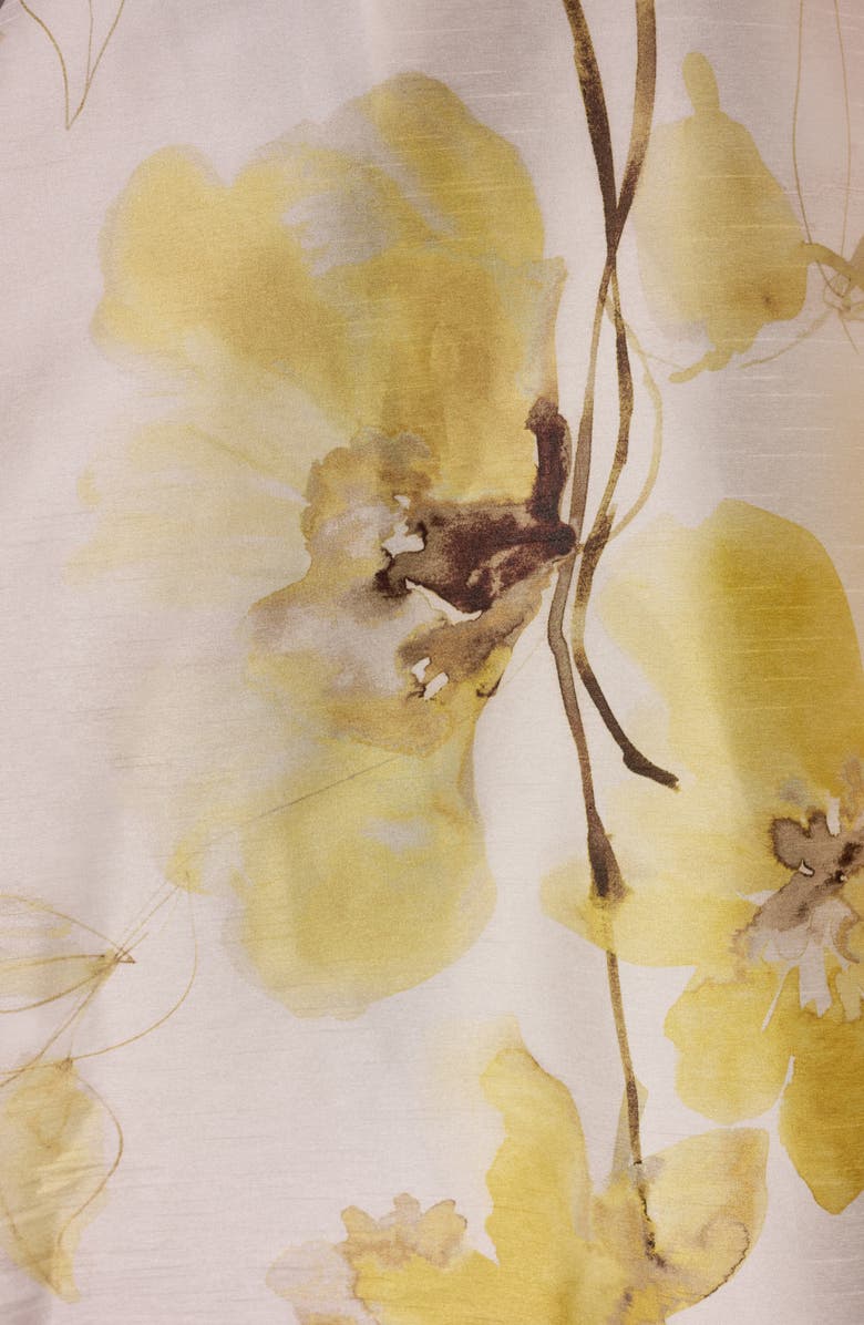 Donna Karan New York Floral Print Wrap Dress, Alternate, color, Limoncello