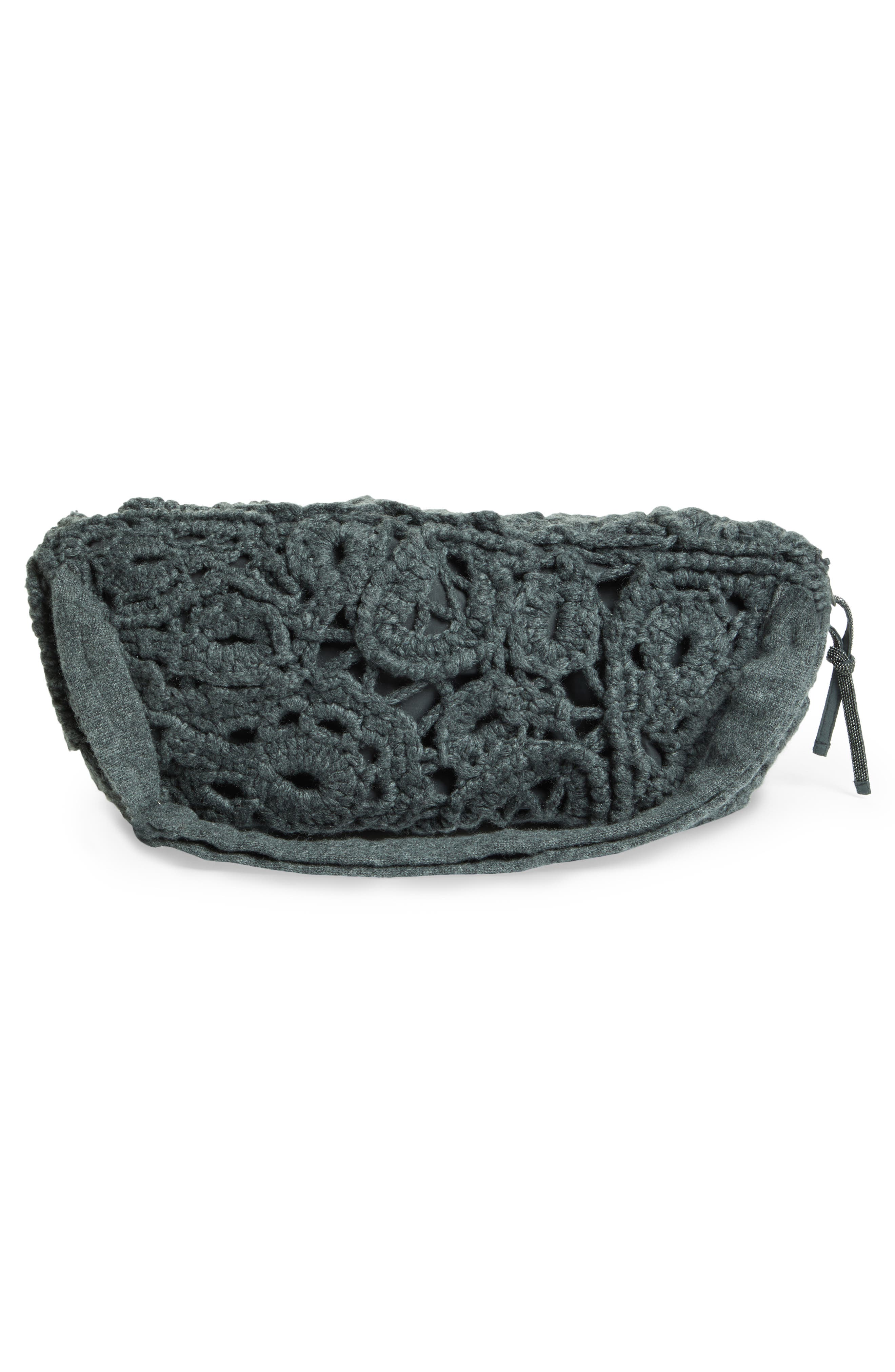 Brunello Cucinelli Crochet Paisley Cashmere Belt Bag, Alternate, color, 