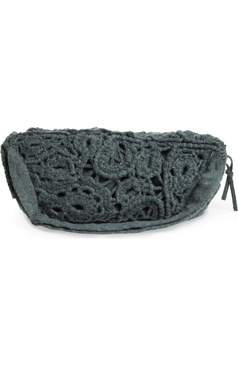 Brunello Cucinelli Crochet Paisley Cashmere Belt Bag, Alternate, color,