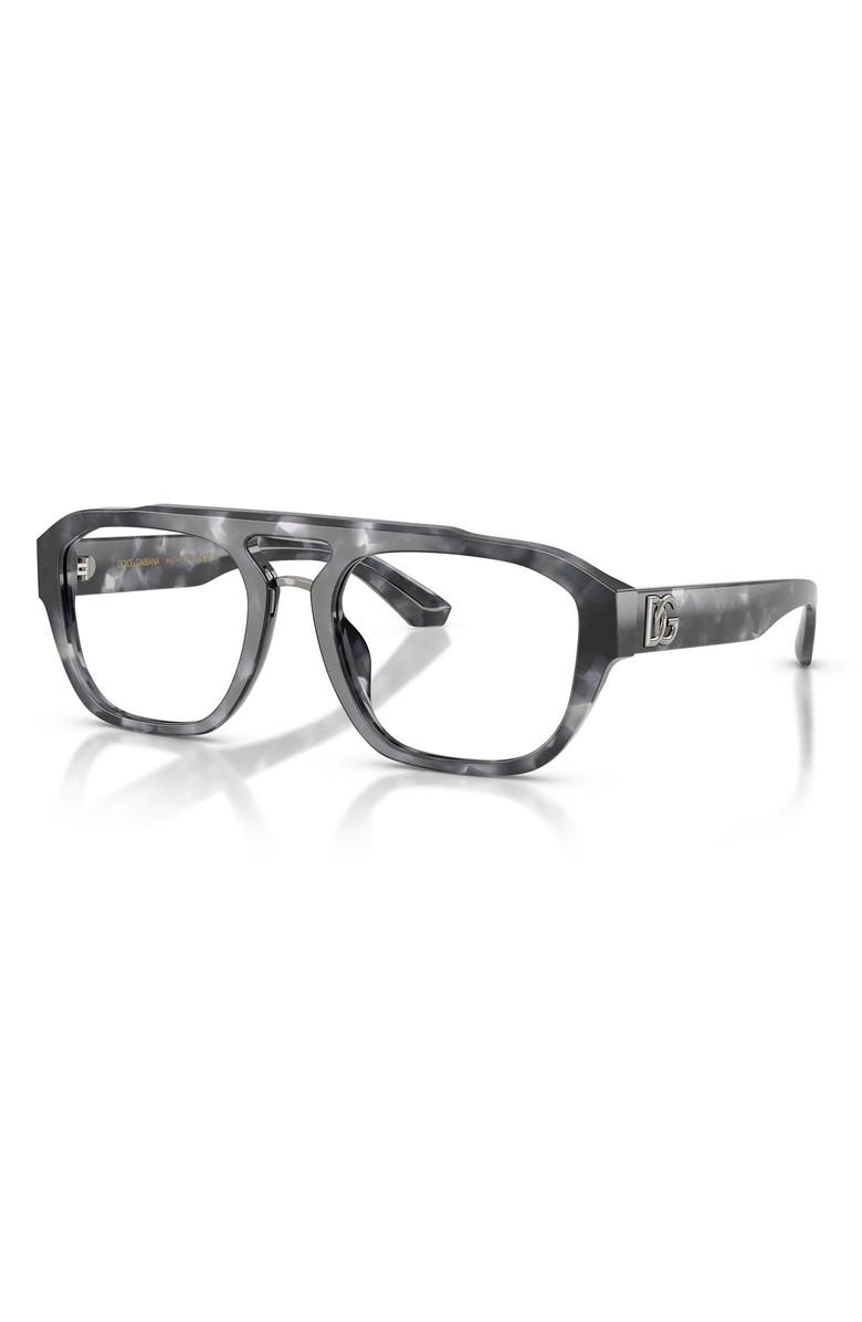 Dolce&Gabbana 55mm Pilot Optical Glasses, Alternate, color, 