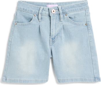 Kids' Front Pleat Denim Jorts