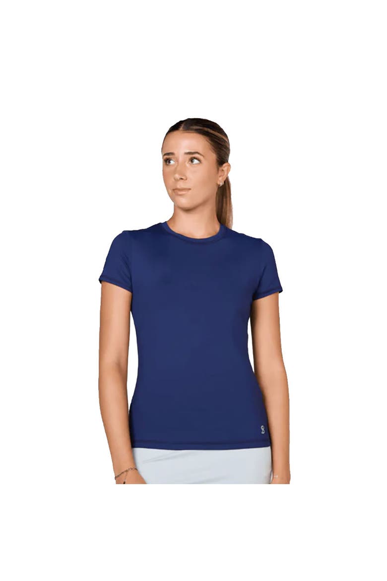 UV Colors Short Sleeve Womens Tennis Shirt, Main, color, Navy