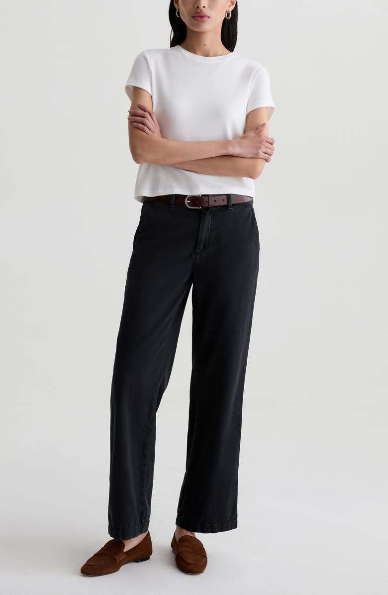 AG Fairfax Ankle Straight Leg Jeans, Alternate, color, Sulfur Black