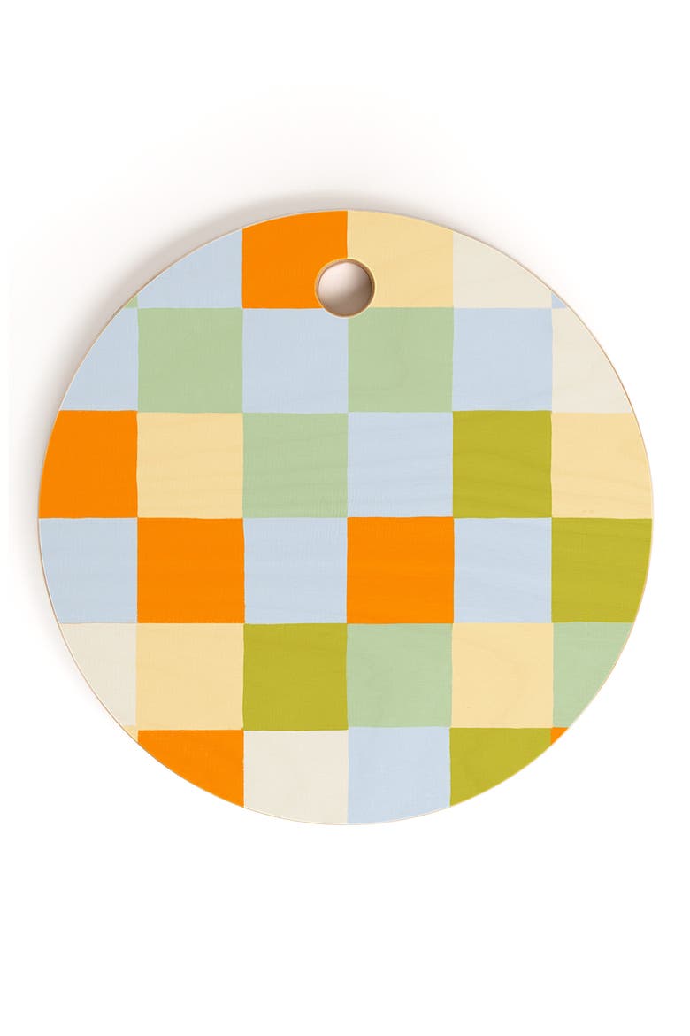 Tiles III Checkered Cutting Board, Main, color, ORANGE