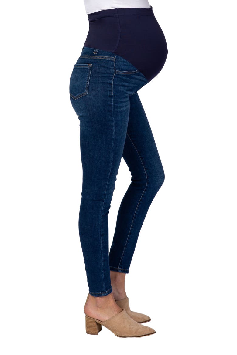 Skinny Maternity Jeans, Alternate, color, Navy Blue