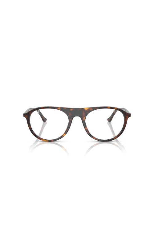 Ray Ban Ray-ban 53mm Square Optical Glasses In Brown
