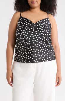 Renee C Cowl Neck Satin Camisole