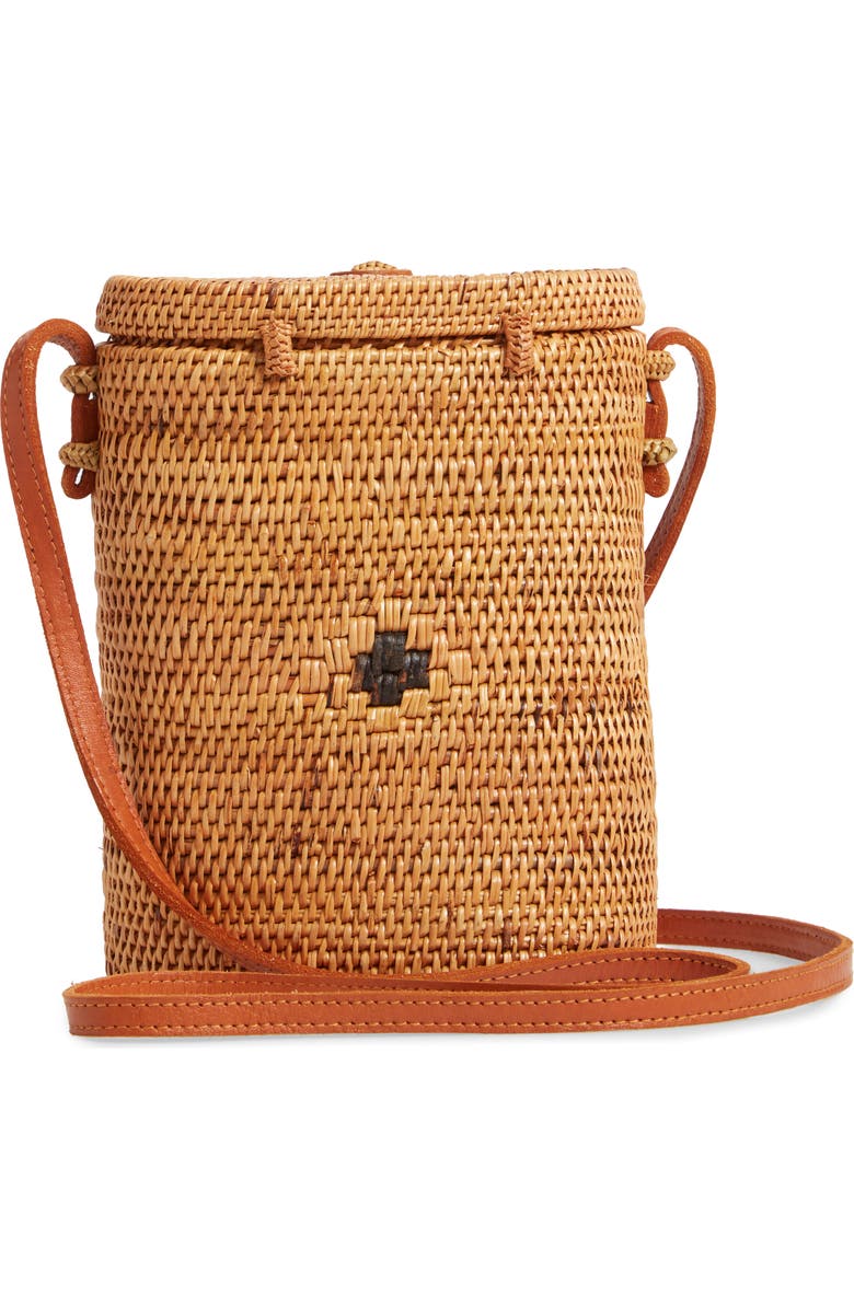 Nordstrom Woven Rattan Structured Basket Bag, Alternate, color,