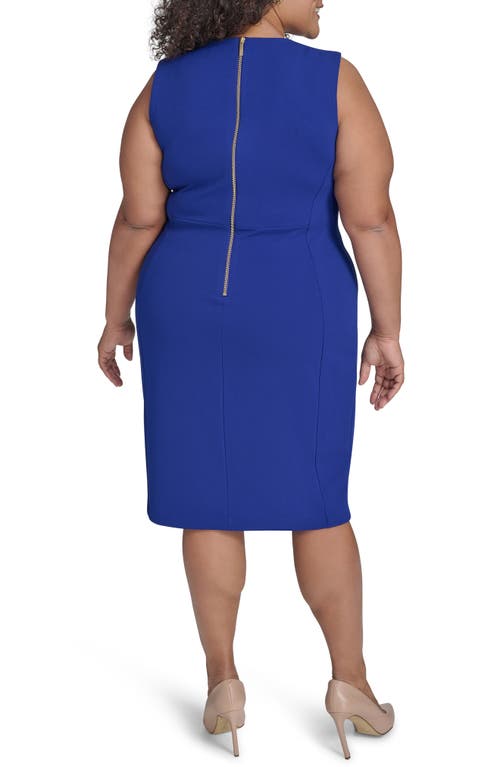 Calvin Klein Basic Sleeveless Sheath Dress In Ultramarine