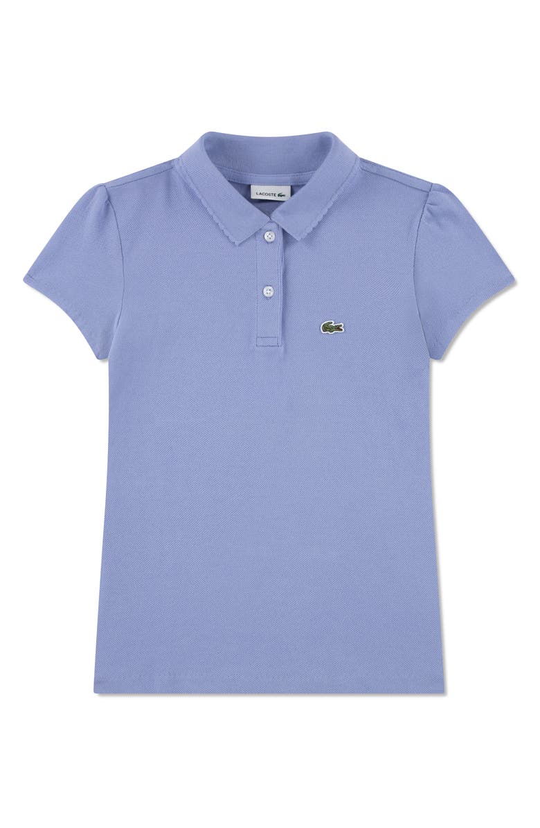 Lacoste Kids' Organic Cotton Piqué Polo, Main, color, Delphinium