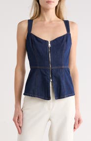 Reformation Zeta Denim Top