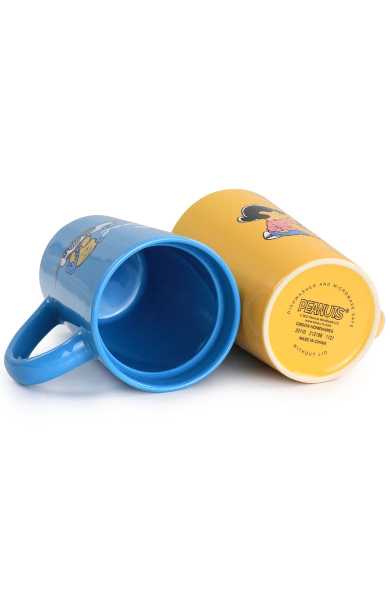 PEANUTS Gentle Reminders Stoneware 4 Piece 18oz Travel Cups, Alternate, color, 