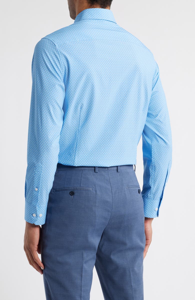 Mizzen+Main Leeward Trim Fit Neat Star Print Button-Up Shirt, Alternate, color, Provence Star