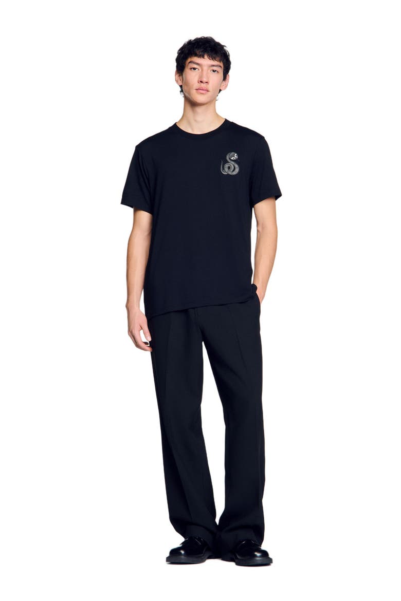 T-shirt with Square Cross patch, Alternate, color, Black