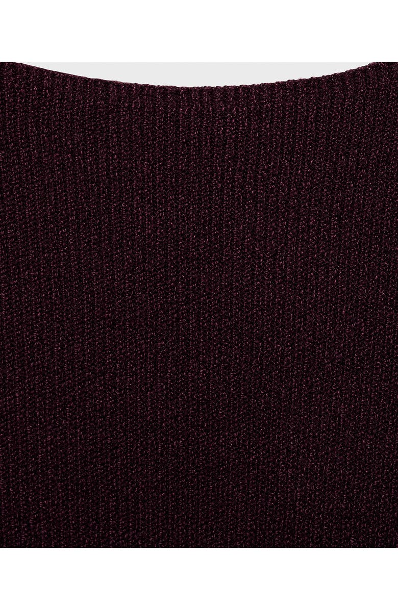 MANGO Fine Rib Sweater Tank, Alternate, color, Chocolate