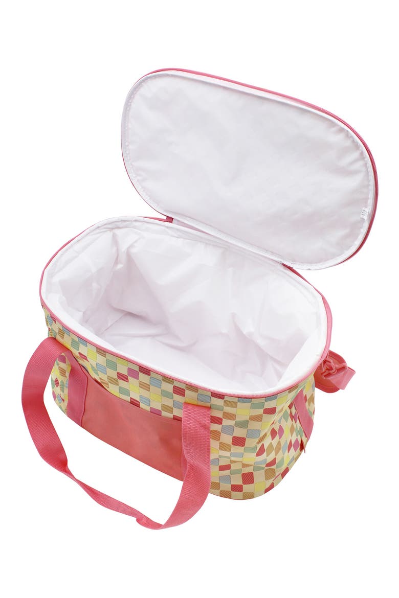 Print Large Cooler Tote, Alternate, color, CORAL MULTI