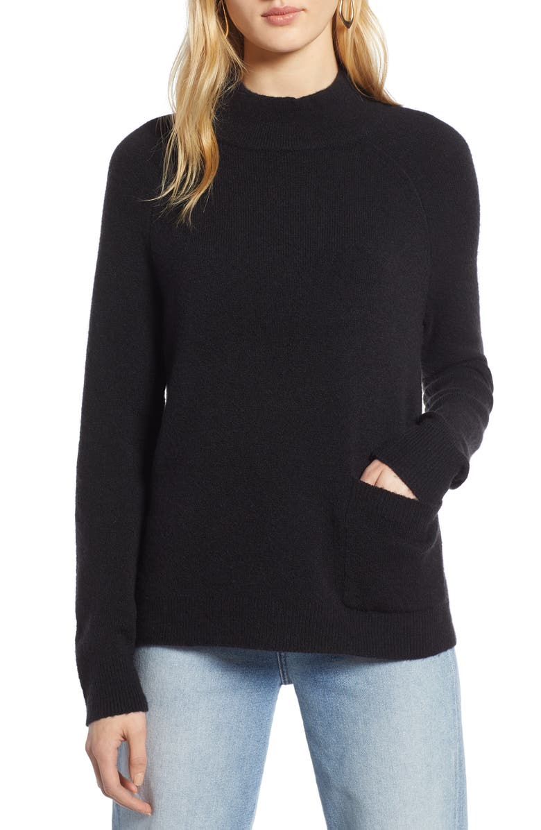 Halogen<sup>®</sup> Mock Neck Pocket Sweater, Main, color, 