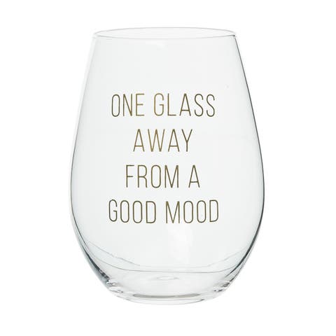One Glass Away Wine Glass Clear 18 oz