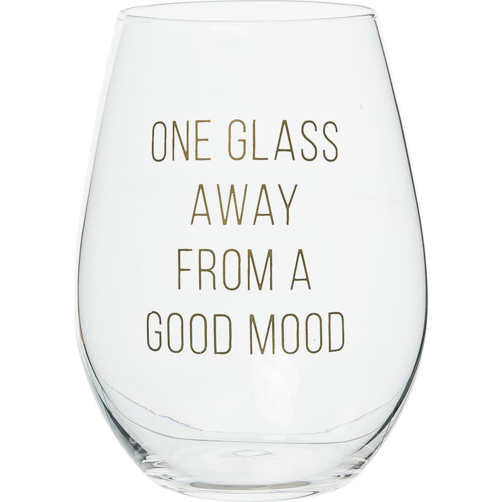 Totalee Gift One Glass Away Wine Glass Clear 18 oz In Transparent
