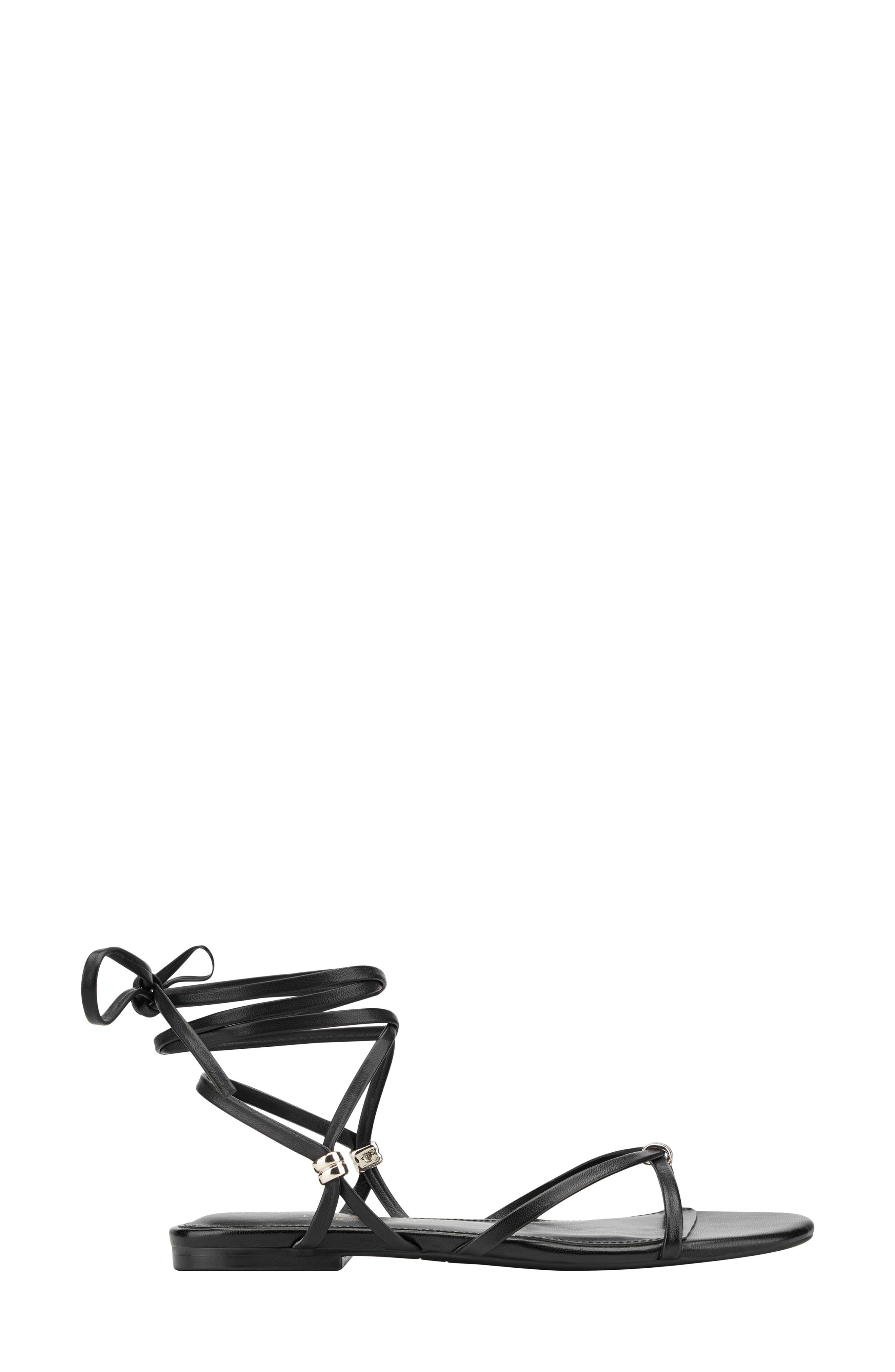 Marc Fisher LTD Este Ankle Wrap Sandal, Alternate, color, Black