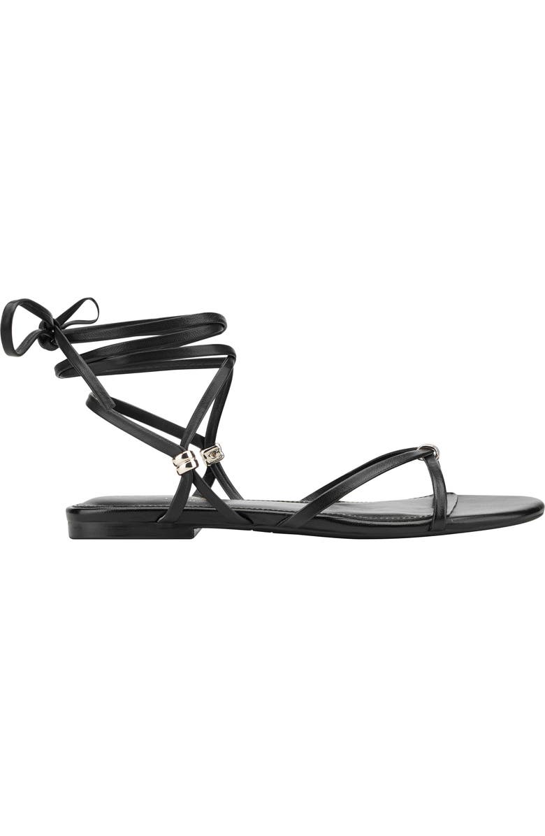Marc Fisher LTD Este Ankle Wrap Sandal, Alternate, color, Black
