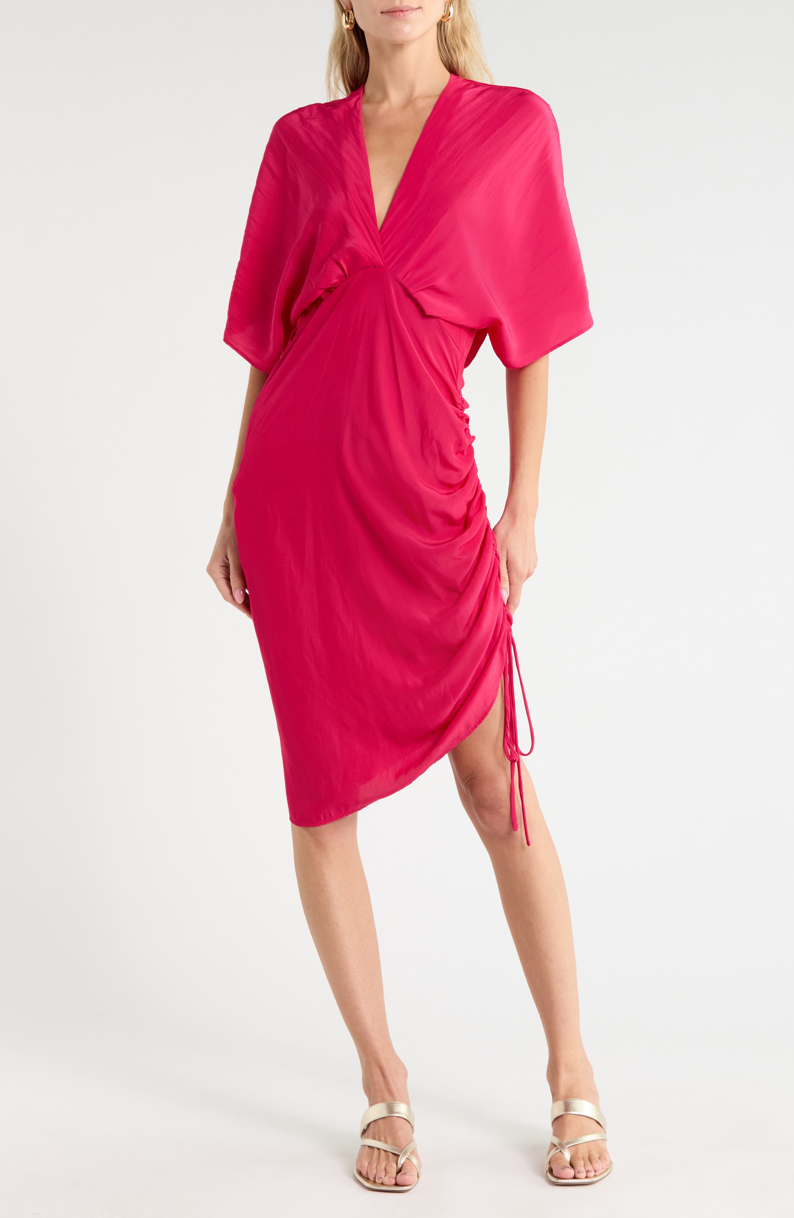 Ashley Ruched Midi Dress