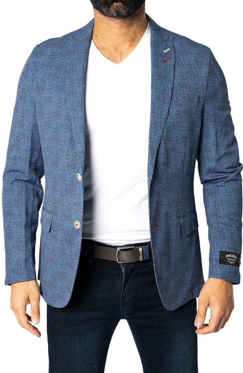 Maceoo Descartes Unconstructed Static Blue Blazer, Alternate, color, Blue