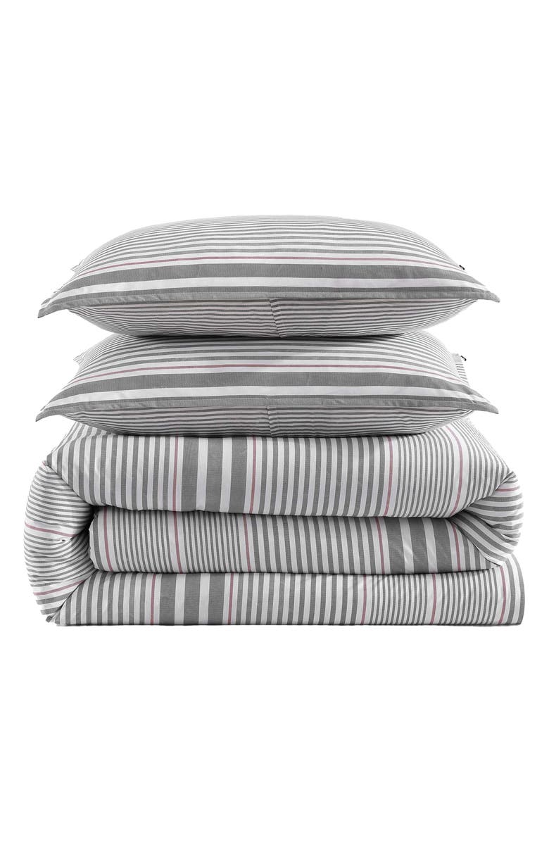 Tommy Hilfiger Danbury Stripe Cotton Percale Comforter & Shams Set, Main, color, Dark Blue