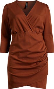 24seven Comfort Apparel Ruched Dress