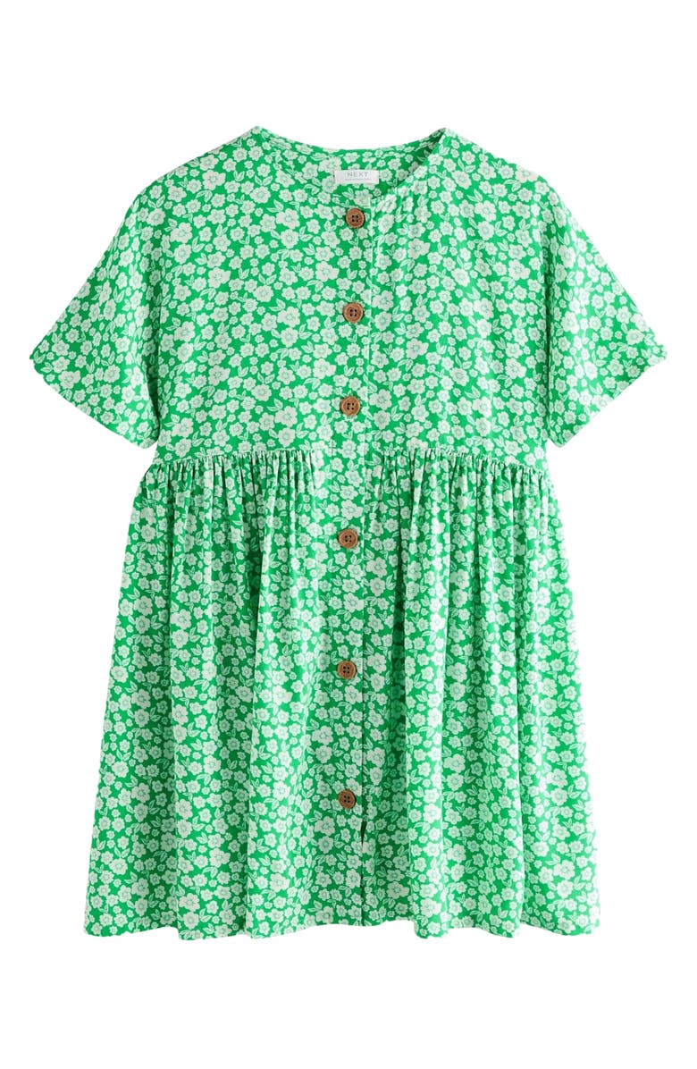 NEXT Kids' Floral Dress, Main, color, Green