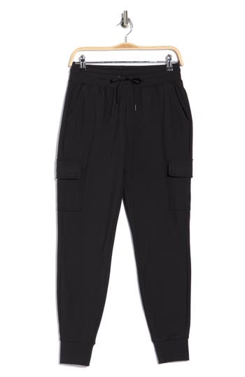 Yogalicious Polarlux Cascade Tapered Joggers In Black
