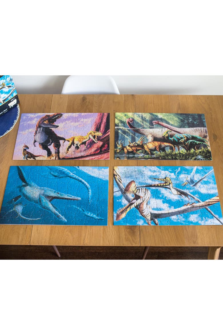 Dinosaur 100-Piece Jigsaw Puzzle Box Bundle | Set of 4, Alternate, color, Multi-Color