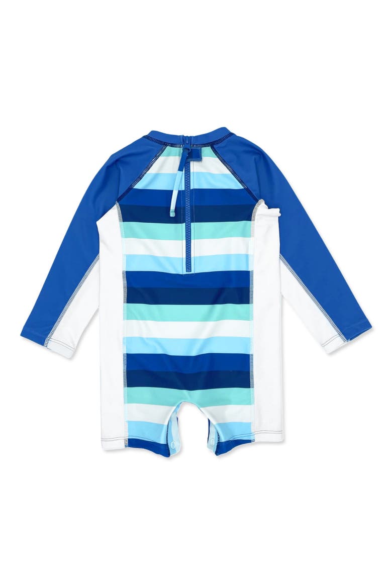 Shorebreak Stripe Long Sleeve One-Piece Rashguard Swimsuit, Alternate, color, NAVY