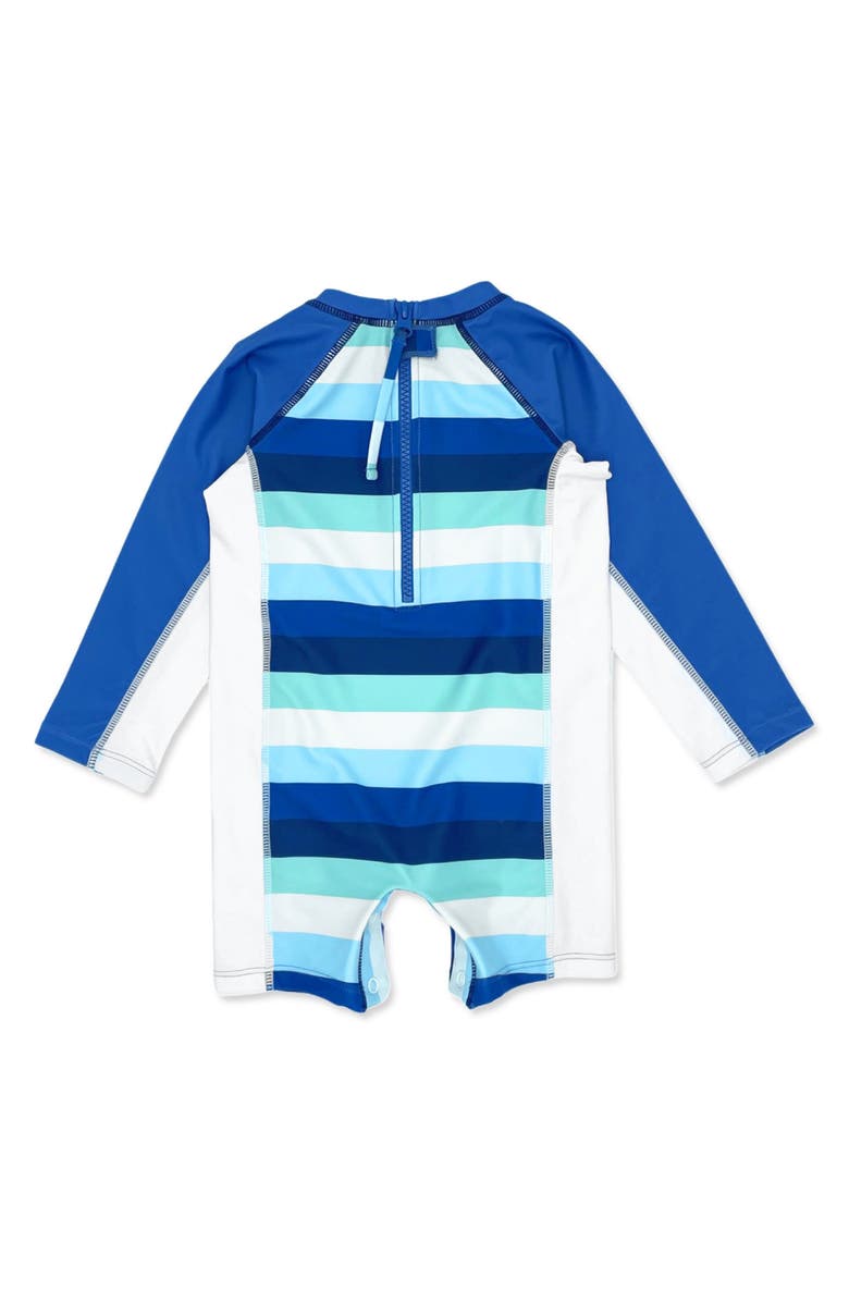Feather 4 Arrow Shorebreak Stripe Long Sleeve One-Piece Rashguard Swimsuit, Alternate, color, 