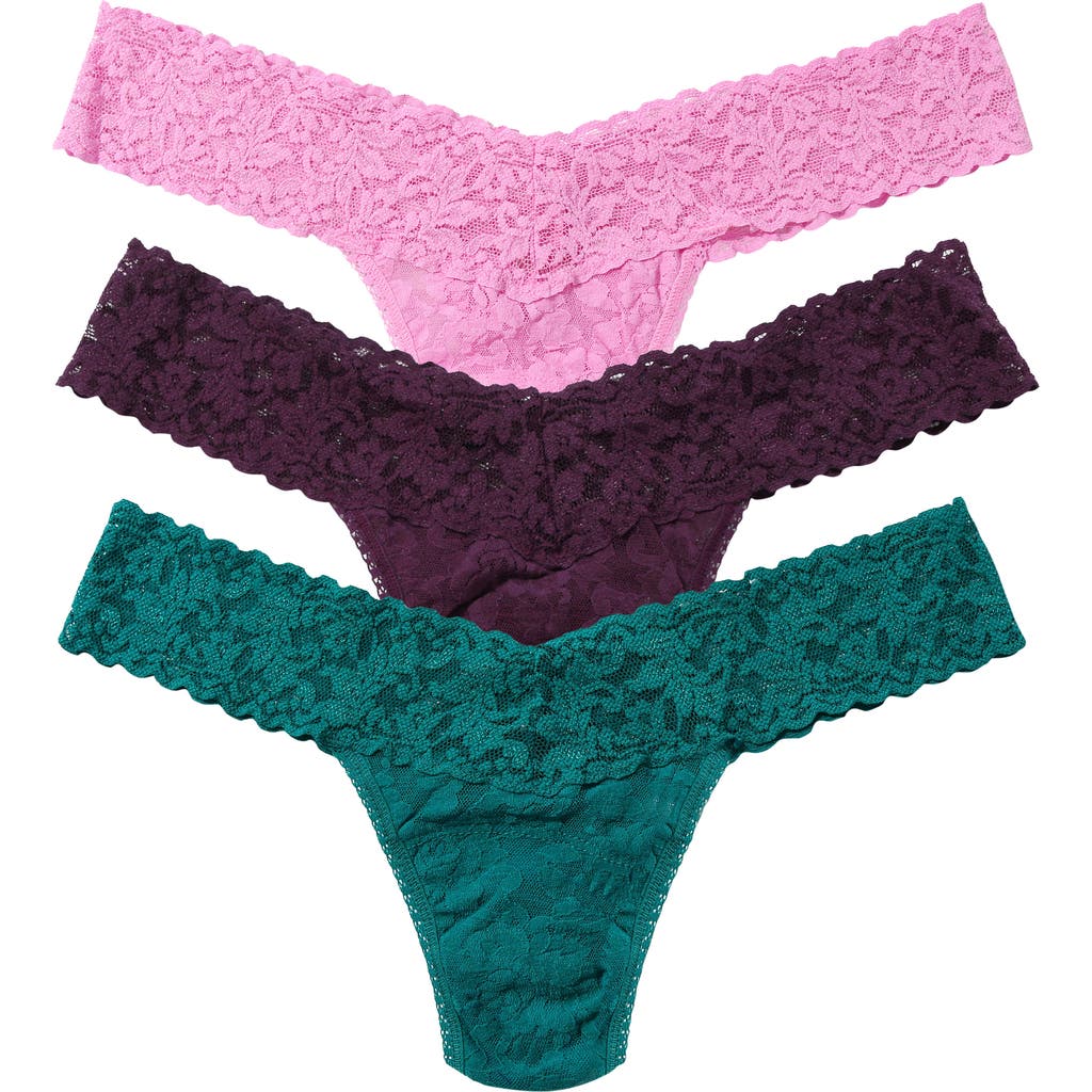 Hanky Panky Holiday Cracker Assorted 3-pack Original Rise Thongs In Multi