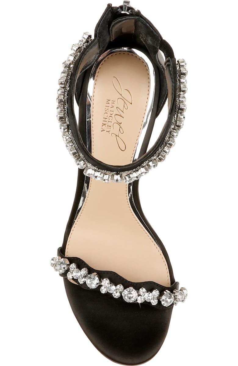 Jewel Badgley Mischka Odessa Crystal Block Heel Sandal, Alternate, color,