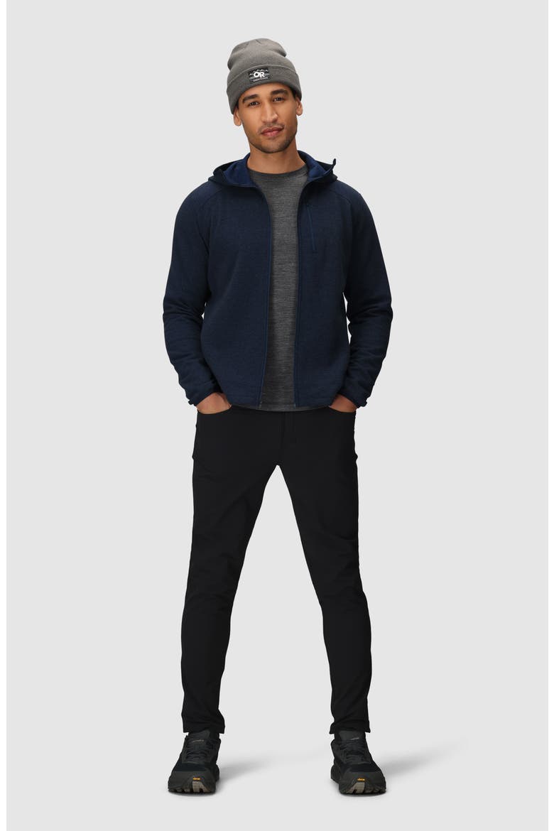 Crescent Fleece Hooded Jacket, Alternate, color, DARK NAVY