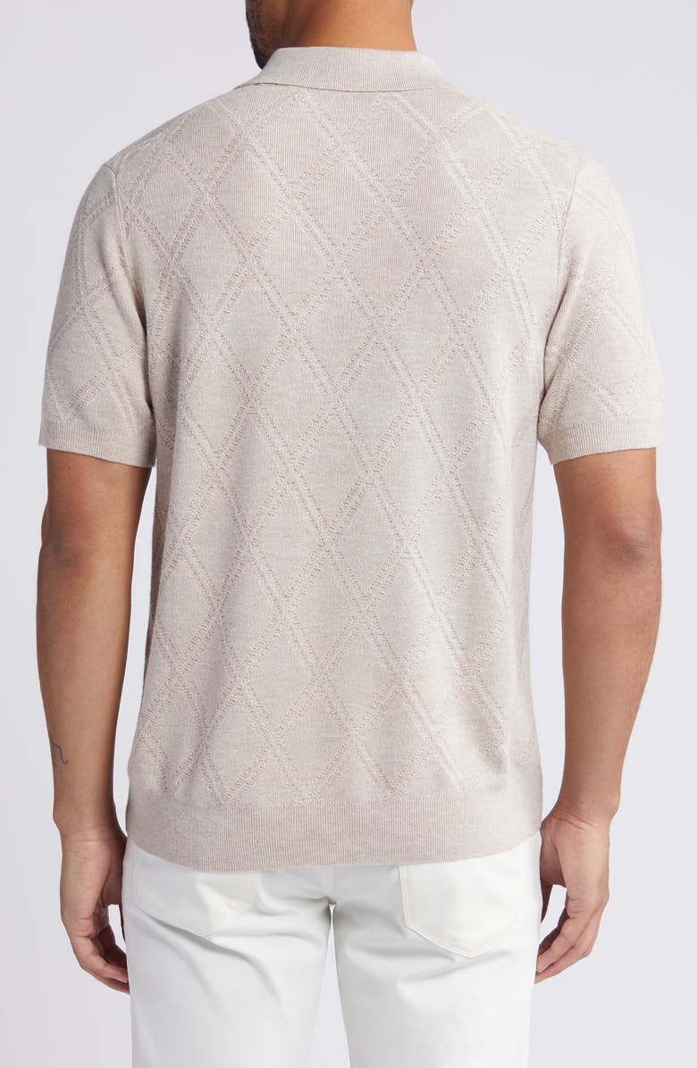 Ted Baker London Ventar Diagonal Diamond Polo Sweater, Alternate, color,