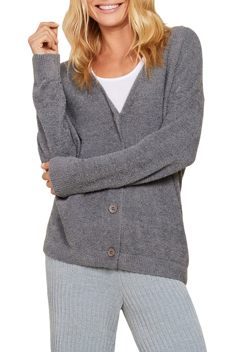 CozyChic Lite® V-Back Cardigan, Main, color, COAL
