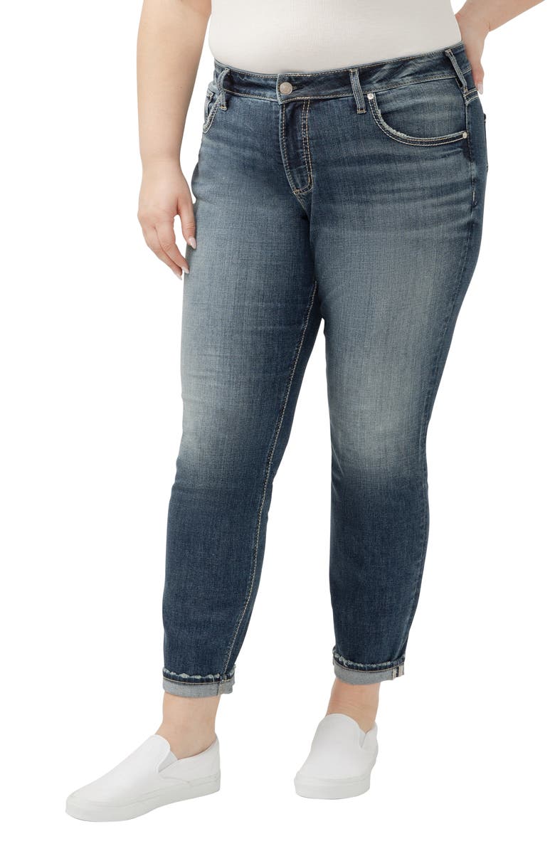 Silver Jeans Co. Boyfriend Jeans, Alternate, color, Indigo