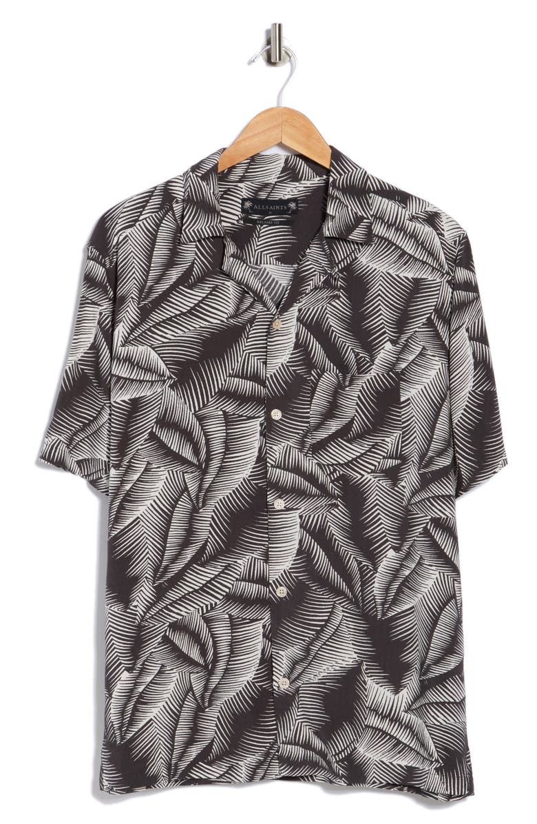 AllSaints Marseille Camp Shirt, Main, color, Pebblestone Grey